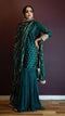Kzari Dark Rama Green Kurta Sharara And Dupatta